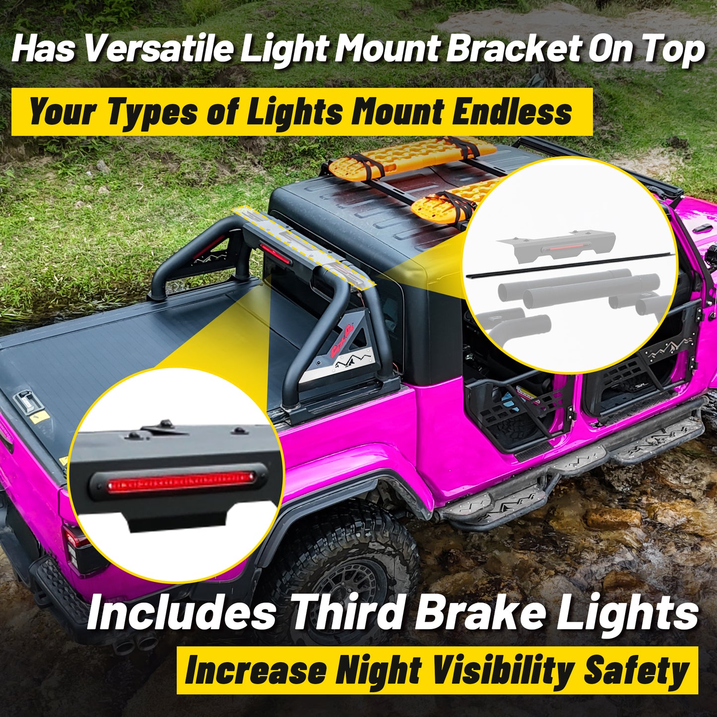 Truck Bed Roll Bar for Full-Size Pickup Trucks
