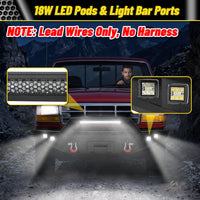 F150 / F250 / F350 1992-1997 Front Bumper|Heavy-Duty Carbon Steel, Winch Mount, D-Rings, LED Lights & License Plate Mount