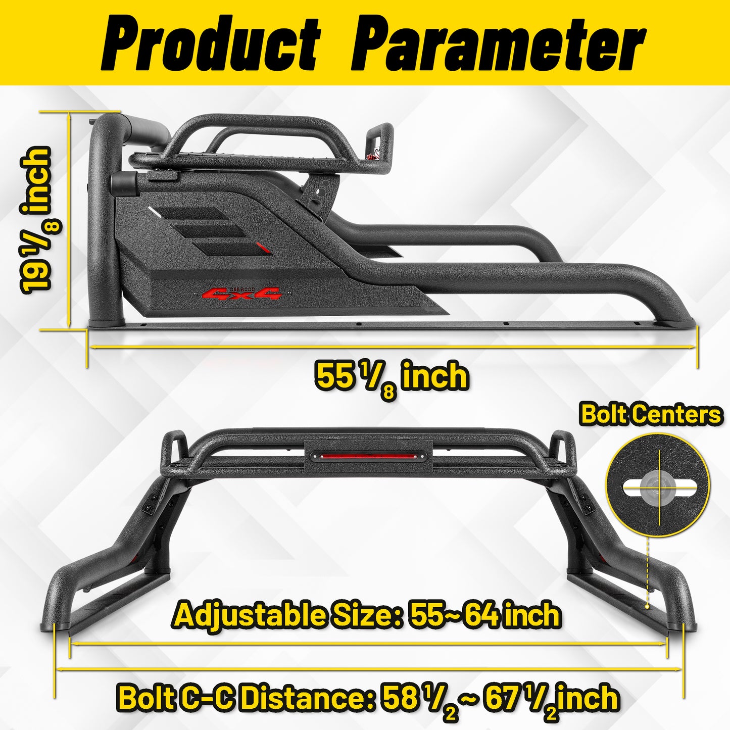 Heavy Duty Roll Bar & Cargo Basket