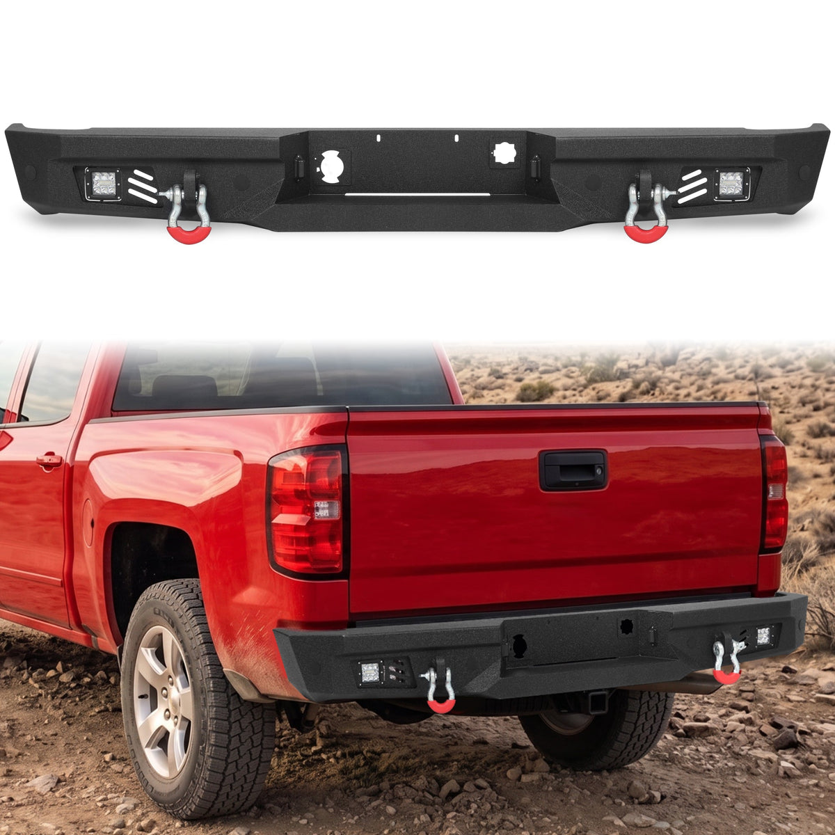 ATEAFB052 Rear Bumper Main Image for Silverado Sierra 1500 2007-2018