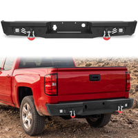 ATEAFB052 Rear Bumper Main Image for Silverado Sierra 1500 2007-2018