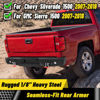 ATEAFB052 Rear Bumper Fitment for Chevy Silverado 1500 GMC Sierra 1500 2007-2018