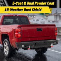 ATEAFB052 Rear Bumper E-Coat Dual Powder Coat All Weather Rust Shield