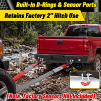 ATEAFB052 Rear Bumper Built-In D-Rings Sensor Ports Factory 2 Inch Hitch Use