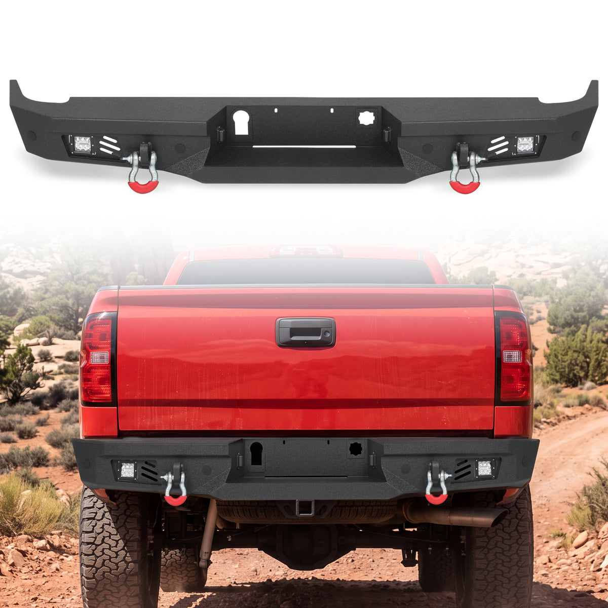 ATEAFB053 2014-2018 Silverado Sierra 1500 Rear Bumper Main Product Image