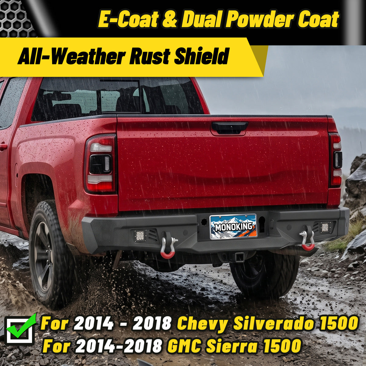 ATEAFB053 Rear Bumper Fitment E-Coat Dual Powder Coat Rust Shield