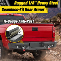 ATEAFB053 Rear Bumper Rugged 1/8 Inch Heavy Steel 11 Gauge Anti-Rust