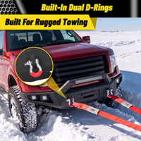 ATEAFB054 F-150 Front Bumper Built-In Dual D-Rings Rugged Towing