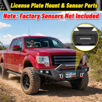 ATEAFB054 F-150 Front Bumper License Plate Mount Sensor Ports