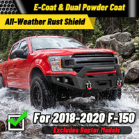 ATEAFB059 F-150 Front Bumper E-Coat Dual Powder Coat Rust Shield
