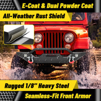 ATEAFB060 Front Bumper E-Coat Dual Powder Coat Heavy Steel