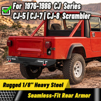 ATEAFB061 1976-1986 CJ-5 CJ-7 CJ-8 Scrambler Rear Bumper Fitment Image