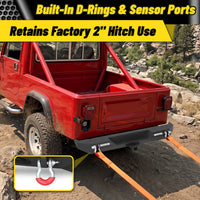 ATEAFB061 Rear Bumper D-Rings Sensor Ports 2 Inch Hitch Use
