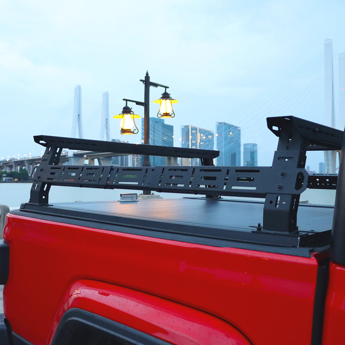 ATEATBR03 Truck Bed Rack Installed Detail View