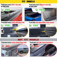 14'' ~ 17'' Low Profile Truck Bed Racks with USA Flag Design & 2 Crossbars For Toyota Tacoma/Tundra