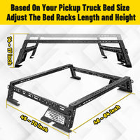 14'' ~ 17'' Low Profile Truck Bed Racks with USA Flag Design & 2 Crossbars For Toyota Tacoma/Tundra