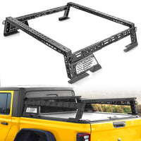 14'' ~ 17'' Low Profile Truck Bed Racks with USA Flag Design & 2 Crossbars For Toyota Tacoma/Tundra