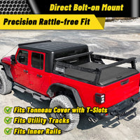 14'' ~ 17'' Low Profile Truck Bed Racks with USA Flag Design & 2 Crossbars For Toyota Tacoma/Tundra