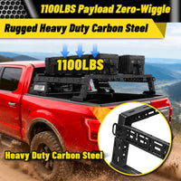 14'' ~ 17'' Low Profile Truck Bed Racks with USA Flag Design & 2 Crossbars For Toyota Tacoma/Tundra