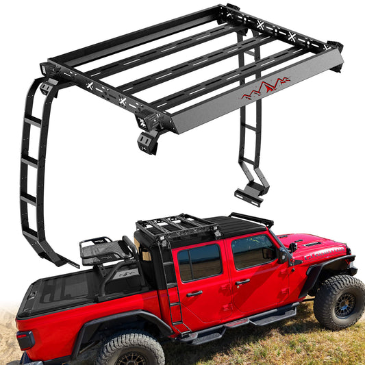 For 2020-2026 Jeep Gladiator JT Cargo Basket with Dual Ladders