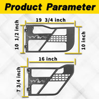 Tube Doors Fit 2007-2018 Wrangler JK (NOT JL) 4-Doors No with Mirror Mount
