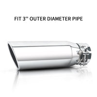 3" Inlet 4" Outlet 12" Overall Length，Clamp-On Design Universal