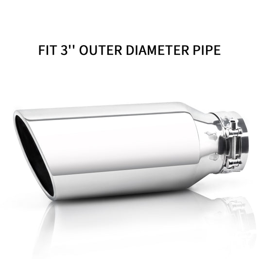 3" Inlet 5" Outlet 12" Overall Length，Clamp-On Design Universal