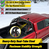 Roll Bar for Mid Size Pickup Truck with Triple Integrated Grab Handles and Pod Light Mounts