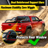 Heavy Duty Roll Bar For Mid Size  Pickup Truck with Brake Light and Support Rods
