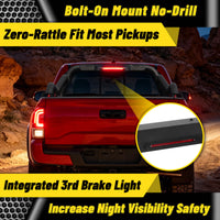 Heavy Duty Roll Bar For Mid Size  Pickup Truck with Brake Light and Support Rods