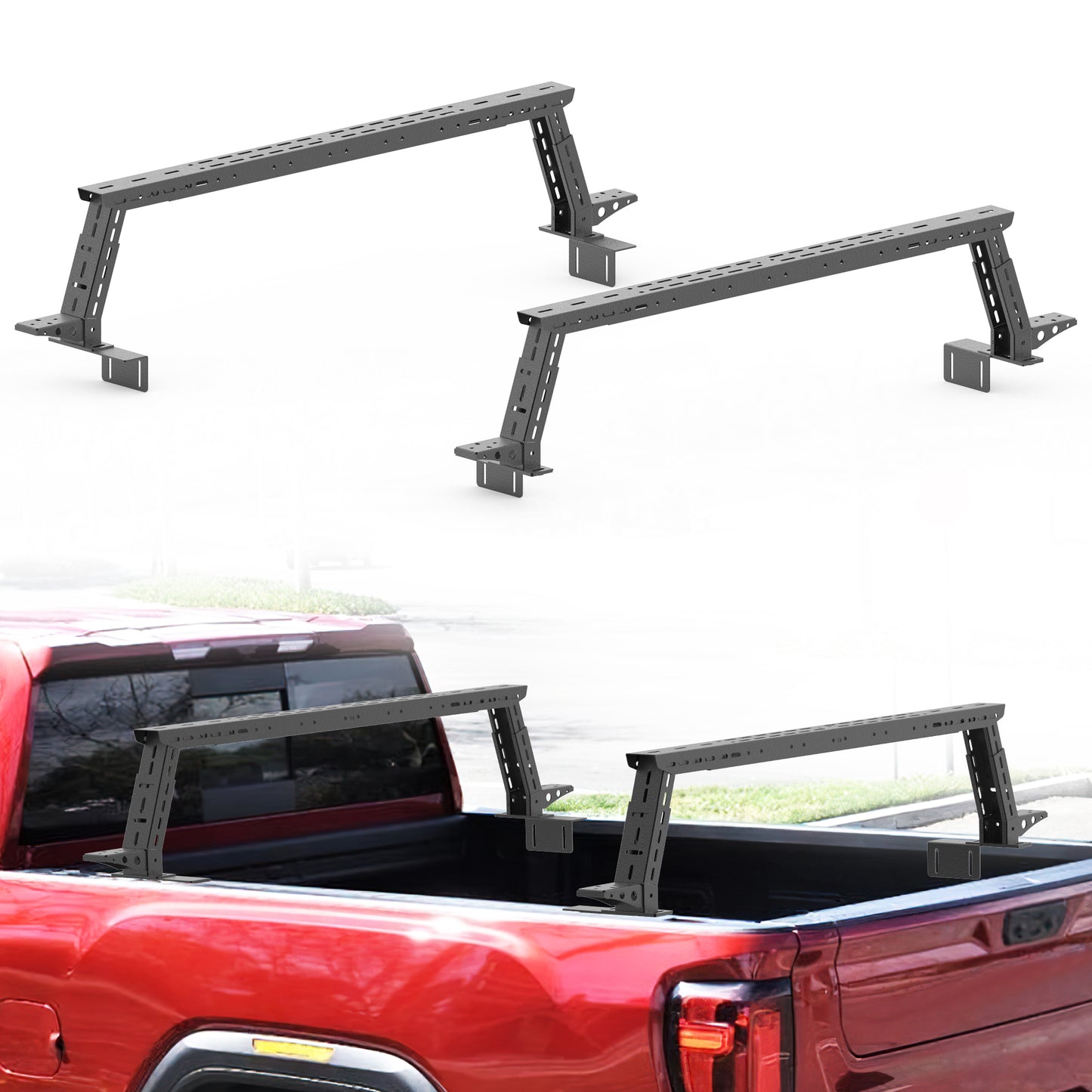 14'' ~ 17'' Low Profile Truck Bed Racks For Ford F150/250/350 / Ratpor / Lightning / Maverick / Ranger