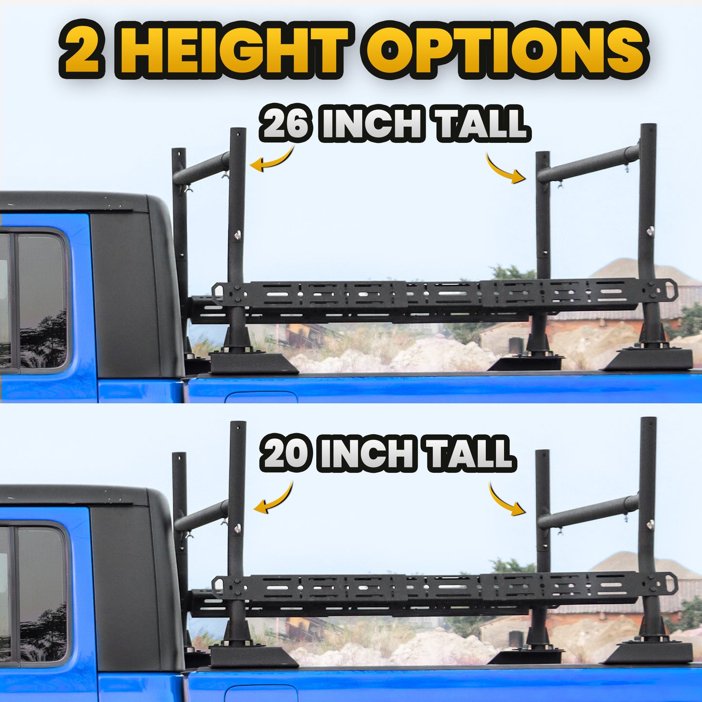 MONOKING Steel Truck Bed Rack 18-26" with Sidebars