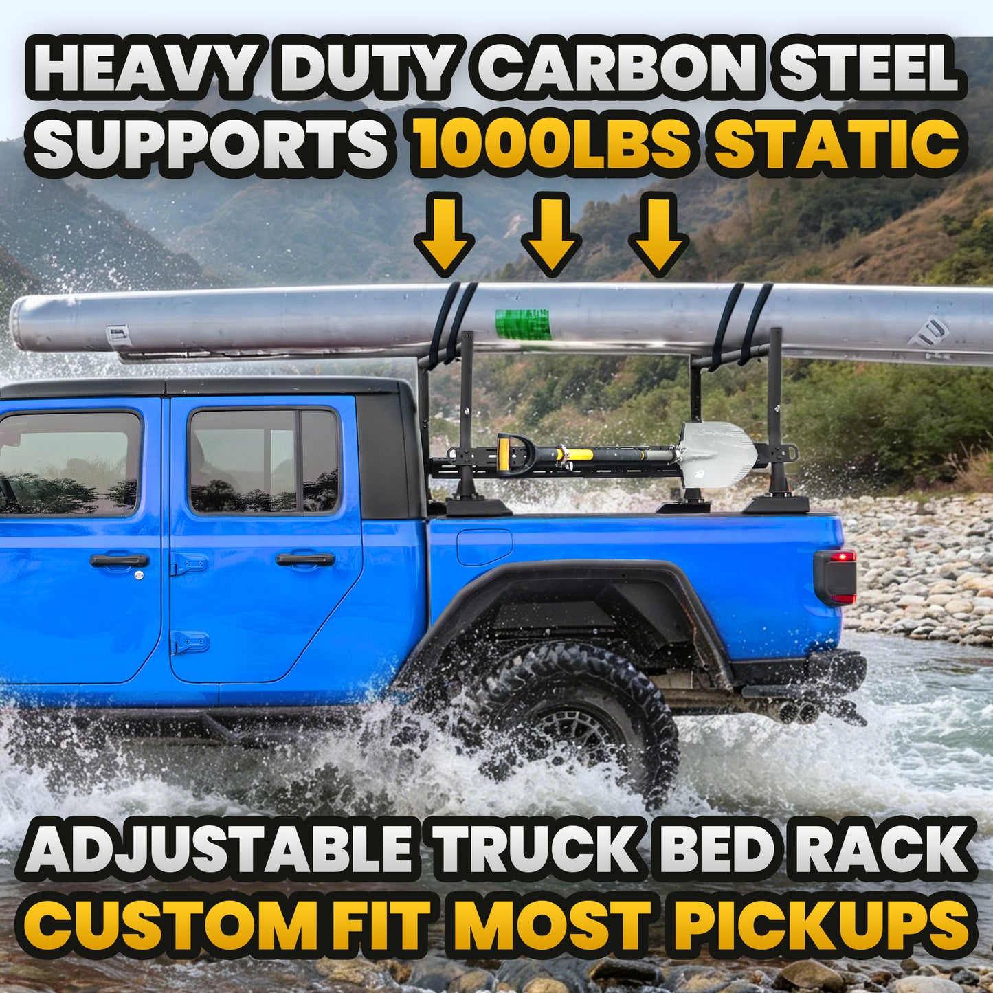 MONOKING Steel Truck Bed Rack 18-26" with Sidebars