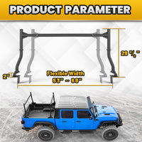 MONOKING Universal 18"-26" Round Tube Steel Truck Bed Rack