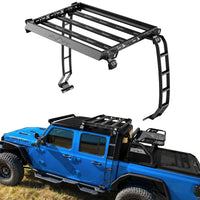 For 2020-2026 Jeep Gladiator JT Cargo Basket with Dual Ladders