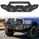 Dodge Ram 1500 06-08 (Excl. Mega Cab) Front Bumper| Bolt-On, No Drilling,Heavy Duty Steel Work Armor, LED Light Bar & D-Rings