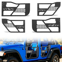 MONOKING Tube Doors 2008-2018 Jeep Wrangler JK 4-Door No with Mirror Mount