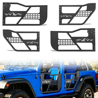 compare product MONOKING Tube Doors 2008-2018 Jeep Wrangler JK 4-Door No with Mirror Mount