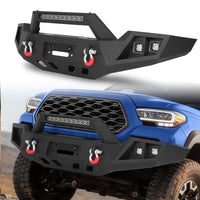 Toyota Tacoma 3rd Gen 2016-2023 Front Bumper|Direct Bolt-On, No Drill,Trail Protection, Winch Ready Plate & LED Pods