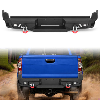 compare product Toyota Tacoma 05-15 2nd Gen Rear Bumper|Direct Bolt-On, No Drill, Off-Road & Overland Armor, LED Pods & Step Plate