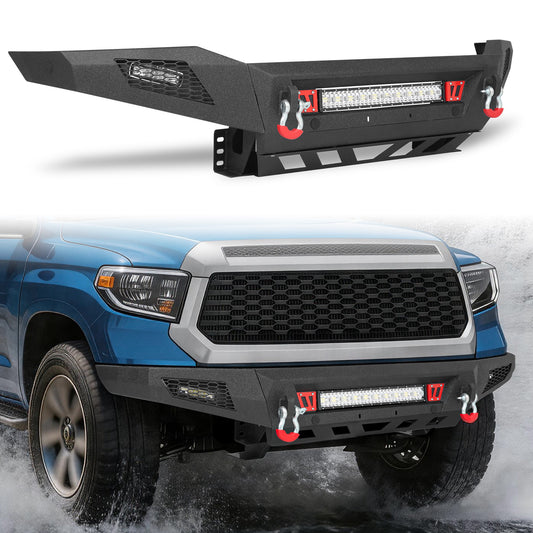 Toyota Tundra 14-21 Front Bumper|Bolt-On, No Drilling, Off-Road Protection, D-Rings & LED Lights