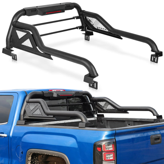 Heavy Duty Roll Bar For Mid Size  Pickup Truck with Brake Light and Support Rods