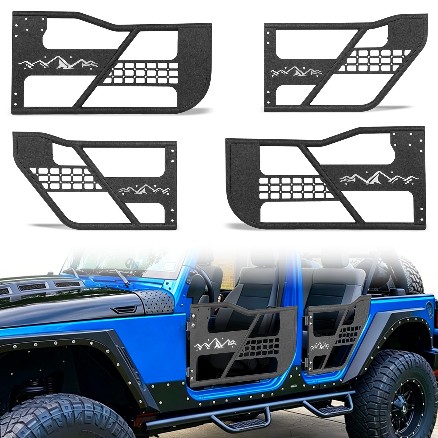 Tube Doors Fit 2020-2026  Gladiator JT 4-Doors  No with Mirror Mount