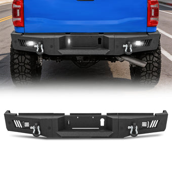 compare product Dodge Ram 2500 19-24 Rear Bumper|Direct Bolt-On, No Drill, Work & Tow Ready Armor, LED Lights & D-Rings