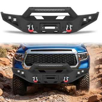 compare product Toyota Tundra 14-21 Front Bumper|Bolt-On, No Drilling, Off-Road Armor, LED Light Bar & D-Rings