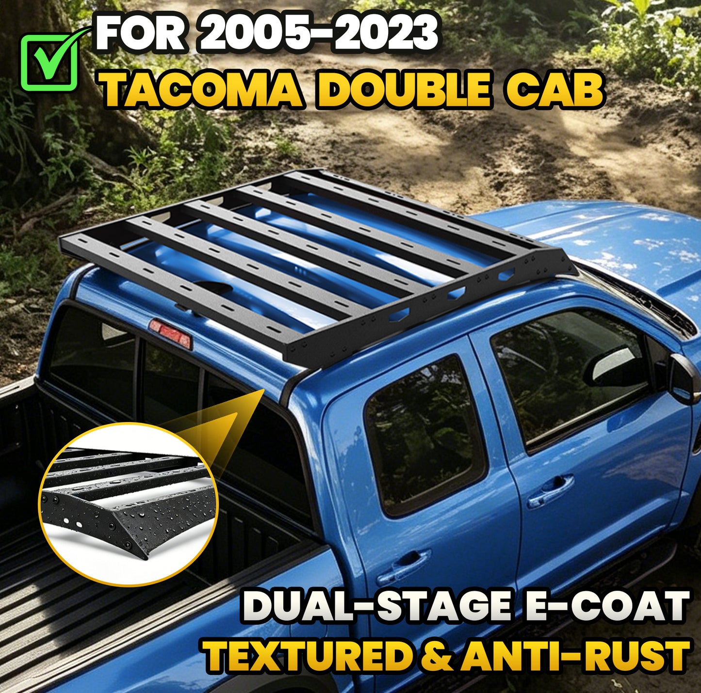 For 2005-2023 Tacoma Double Cab Cargo Basket