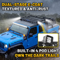 For 2020-2026 Jeep Gladiator JT Cargo Basket with Dual Ladders
