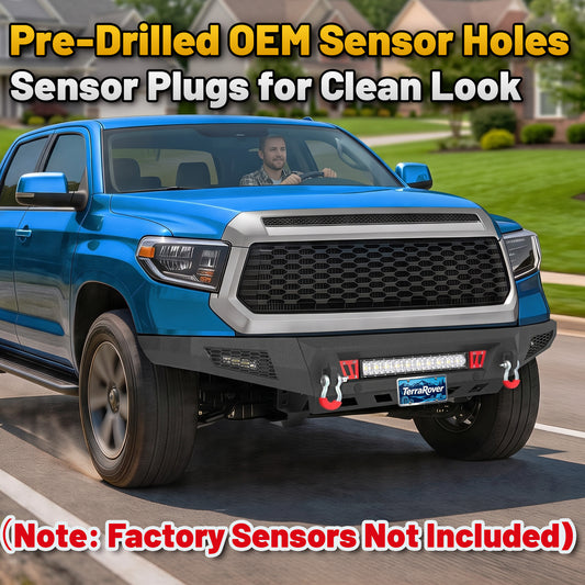Toyota Tundra 14-21 Front Bumper|Bolt-On, No Drilling, Off-Road Protection, D-Rings & LED Lights