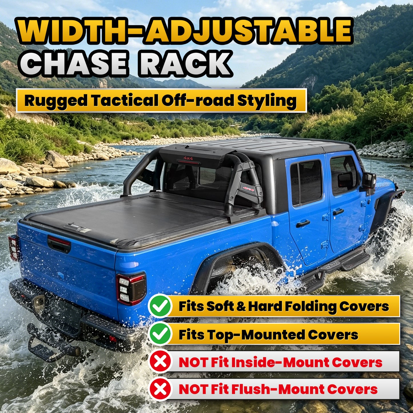 High-Strength Double Tube Truck Sport Roll Bar for Full-Size Truck