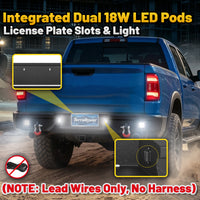 Ram 1500 09-18 & 19-24 Classic Rear Bumper|Direct Bolt-On, No Drill, Winch Plate & Recovery D-Rings